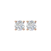 14K Rose 1 CTW Natural Diamond Stud Earrings
